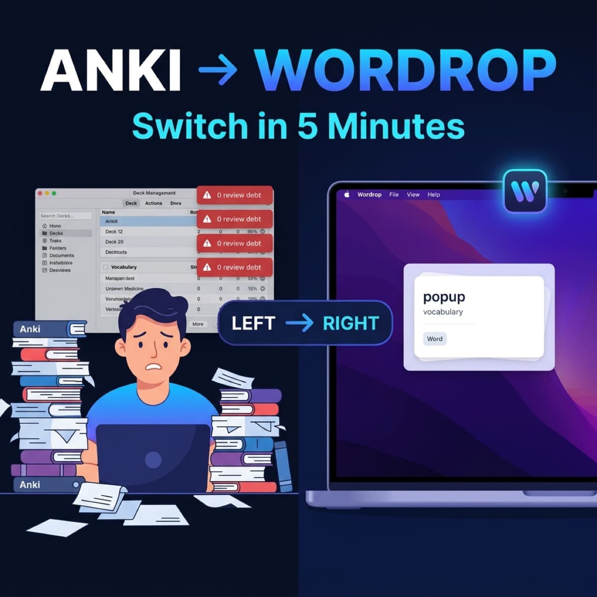 Tired of Anki? Here's How to Switch to Wordrop in 5 Minutes