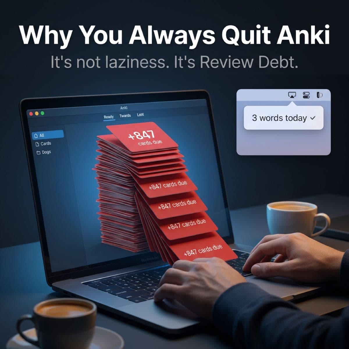 Why You Always Quit Anki (It's Not Laziness — It's Review Debt)