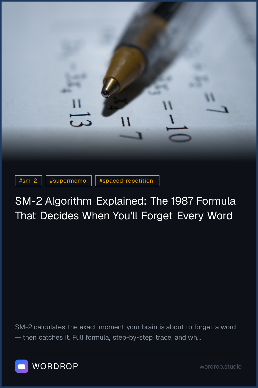 SM-2 Algorithm Explained: The 1987 Formula That Decides When You'll ...